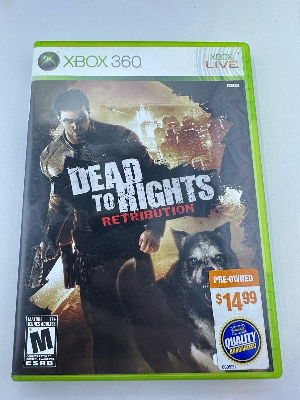 Dead to Rights Retribution Xbox 360 Complete W Manual CIB Vintage Retro Gaming